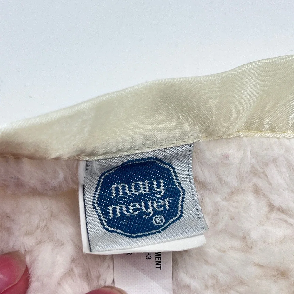 Mary Meyer Marshmallow Zoo Lamb Lovey Security Blanket Cream Grey Satin Trim